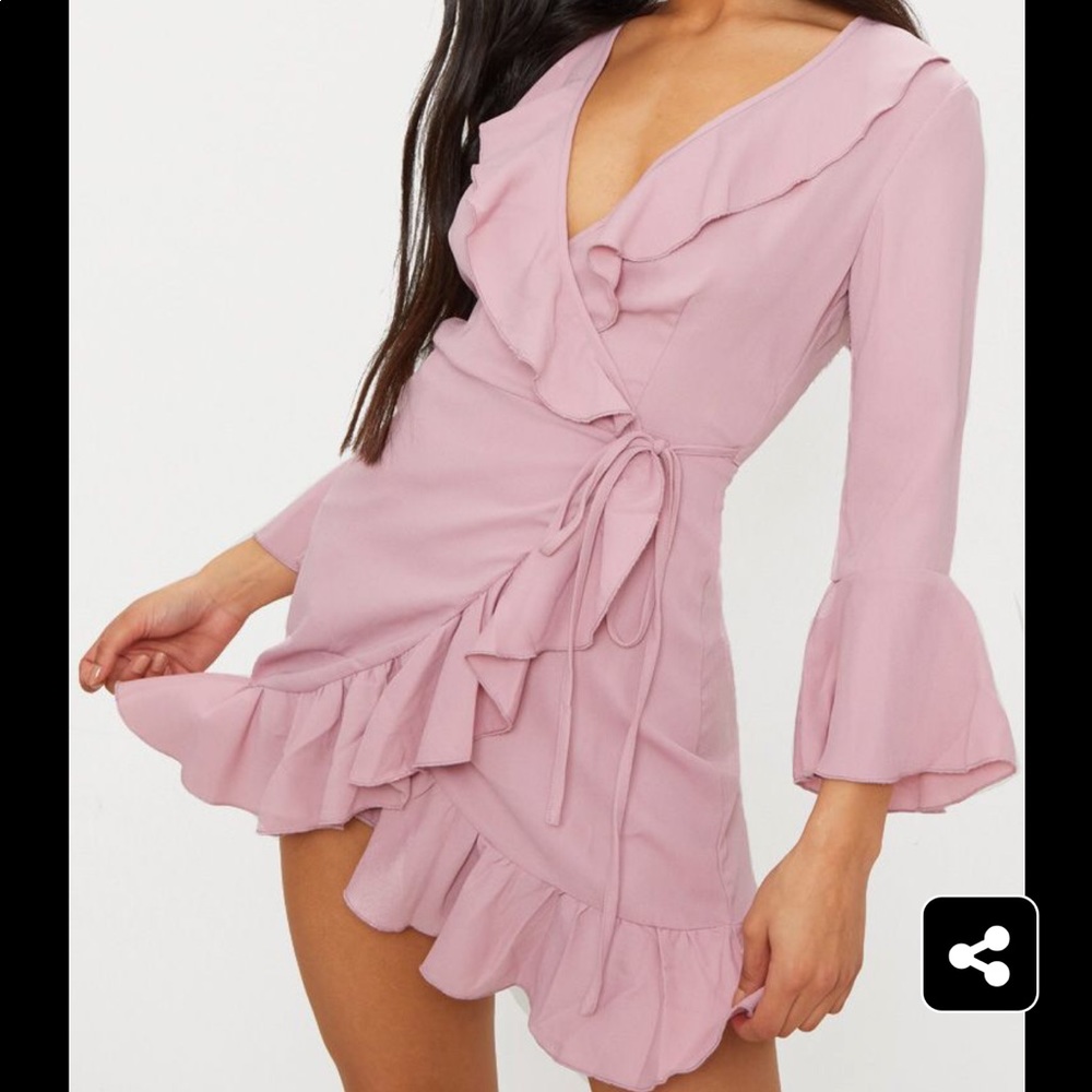 Baby pink Tea dress Pretty Little Thing